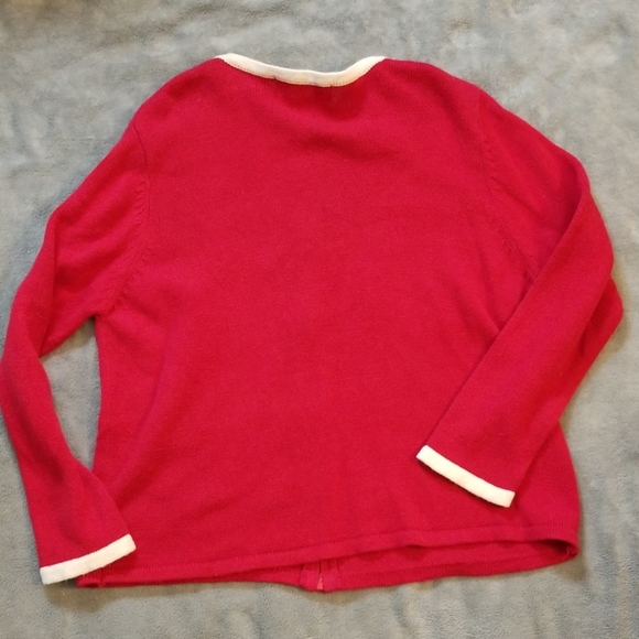 TIARA INTERNATIONAL UGLY CHRISTMAS SWEATER ZIPPER REINDEER BELLS SEQUIN - Picture 5 of 5